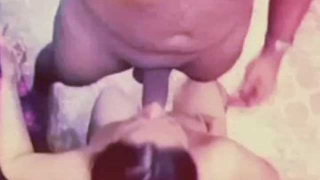 Making love to my cock and gagging on it before getting fucked from behind!