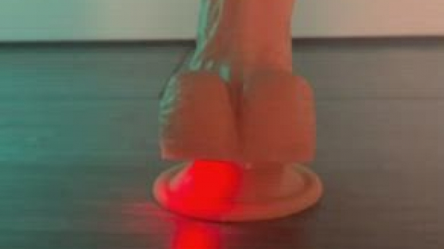 riding wet dildo