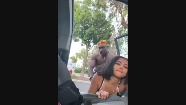 Lightskin babe getting fucked in public
