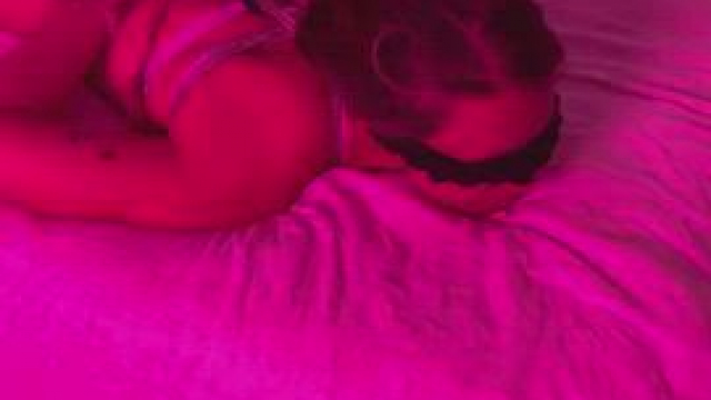 Tied up, blindfolded and teased