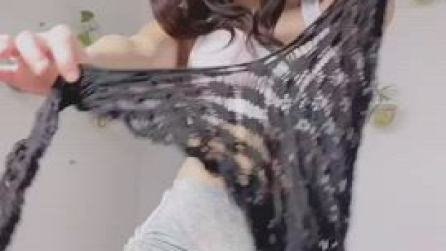 Look at my lingerie magic trick!