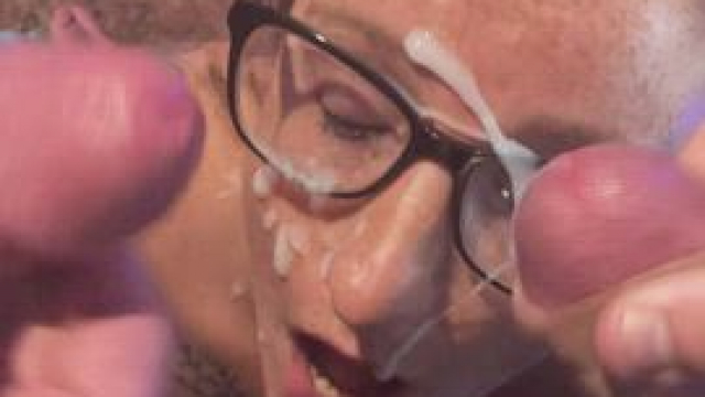 This nerdy wife loves getting cummed on