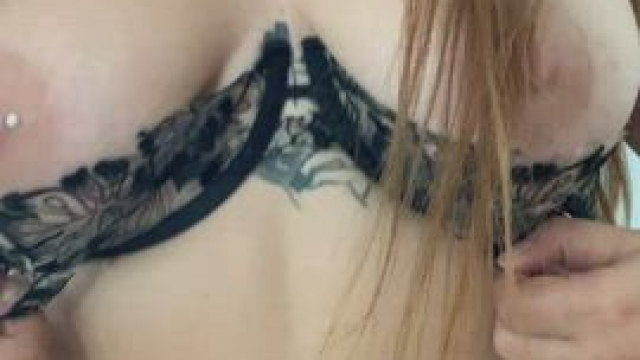 This slut needs your cum on my boobs