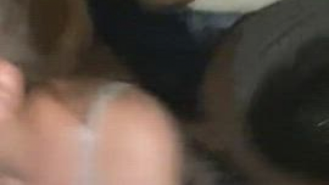 White girl blows bf's black dick in parking lot