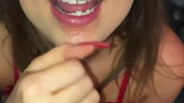 Do you like a cum covered slut?