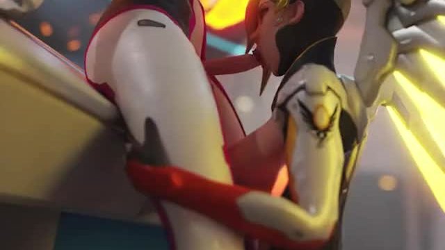 Mercy Sucking Futa D.va (Sound Update) (LewdHyl) [Overwatch]