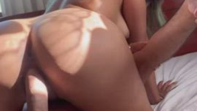 Taking turns to film my tight pussy bouncing on his white dick