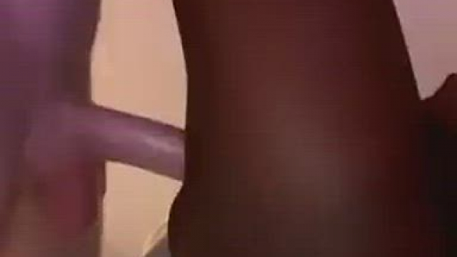 Wet Black Pussy Stretched By Huge BWC