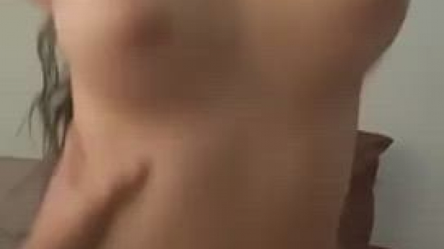Cute busty teen riding cock