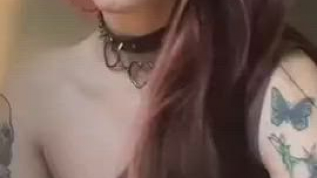 Goth Babe NipSlip
