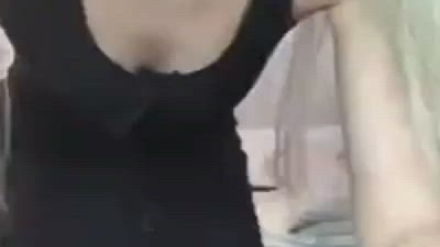 Beautiful girl in black