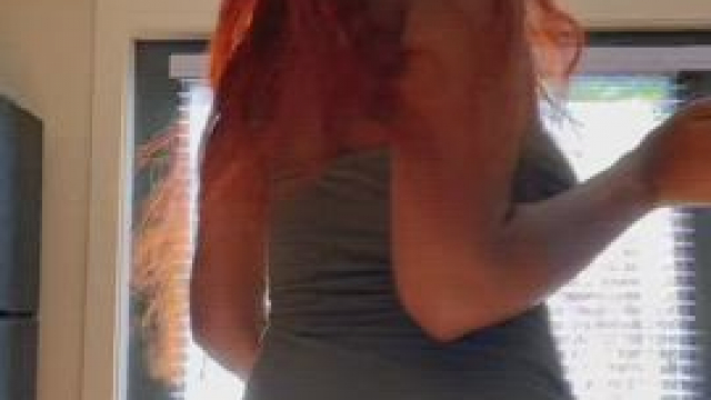 Maxi dress dancing by the window