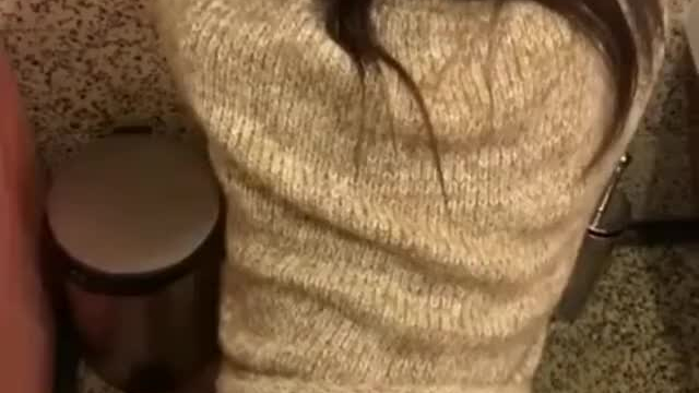 Tiny Asian In A Public Restroom