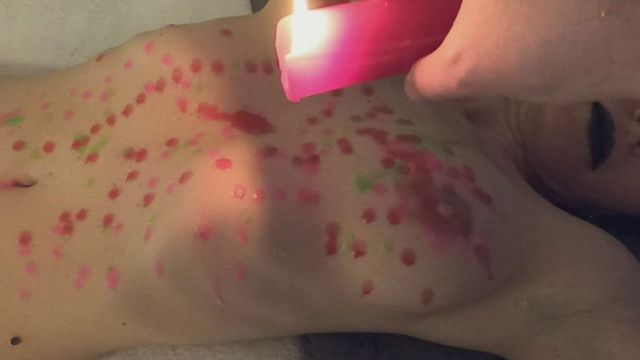First time with candle wax, very colorful and fun!