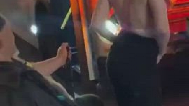 Bus stop lapdance THOT.