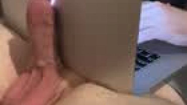 He uses his cock as a laptop tripod and I pet it to keep him hard. Just a fun wa