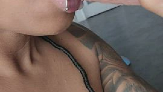 I love making a mess on the floor while sucking cock
