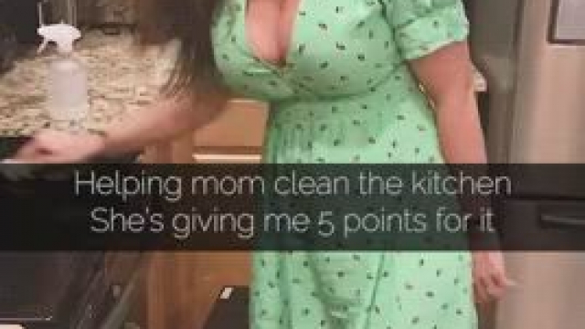 Helping in the kitchen