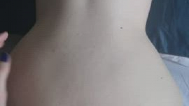 Using his own cum as lube