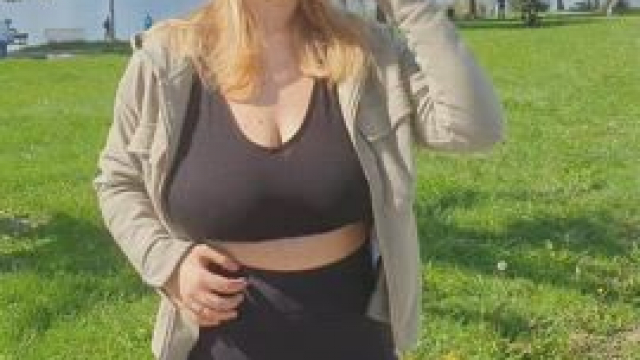 There's not much time left for outdoor boob shows in nice weather, so I'm taking