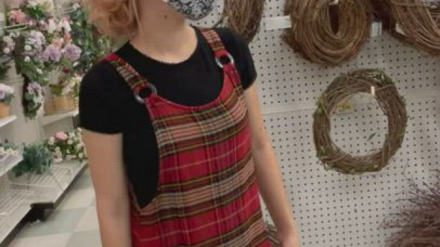 Sneaky craft store flash in full view of the cashier