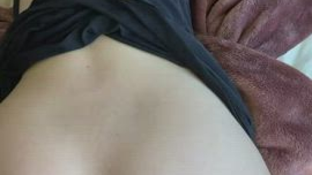 Bent over, up my dress