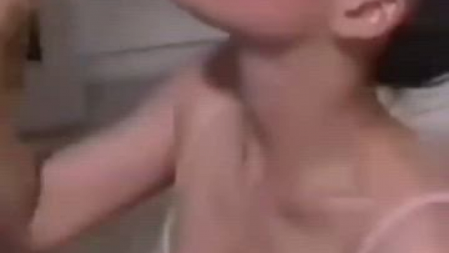 Giant Load from BBC on nerdy chick