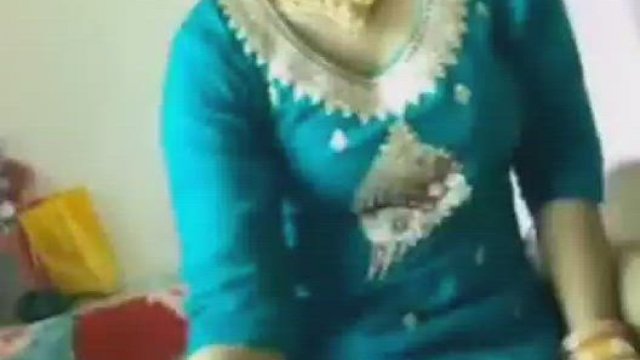Newlywed Muslim girl having fun for the first time