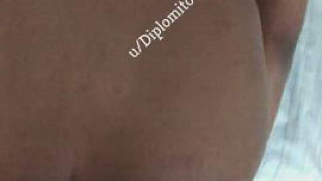 My white dick painting a black chick's ass white