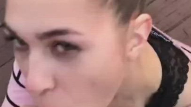 Cute girl drains him
