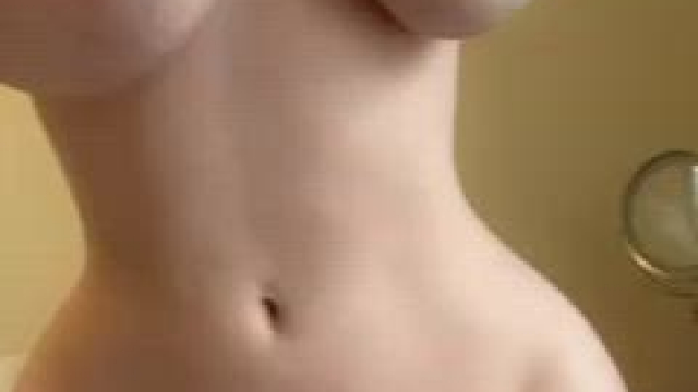 Huge natural tits and a tiny waist on my 5’1 frame [oc]