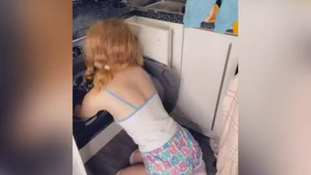 pretty babe gets stuck in the washing machine and gets fucked by her step bro