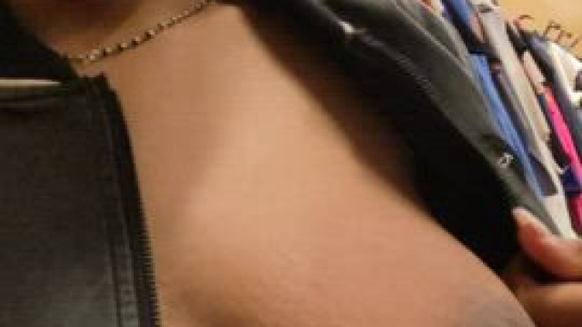 I love showing off my teen DDs in the mall