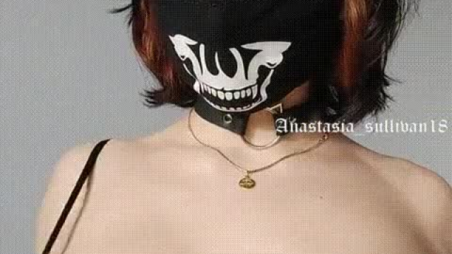 Busty goth kitty with tiny nips