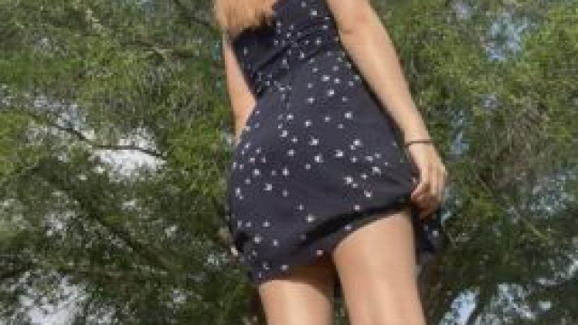 The best part of wearing short dresses is only wearing a short dress & n