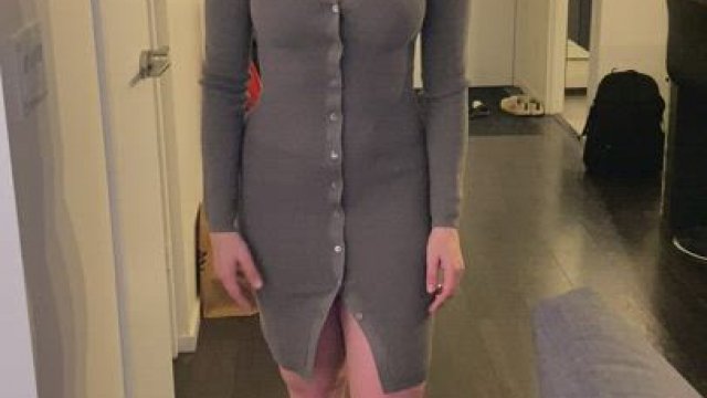 On my way to work, thought I’d show you guys what’s under my dress first