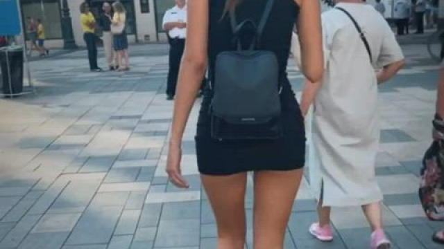 Tying her shoe
