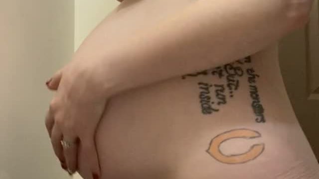 Giving my bump and tits some love