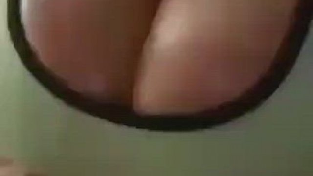 Busty girl using her tits to finish him!