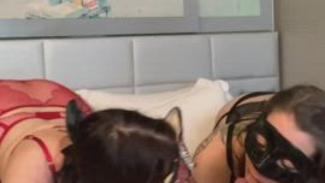 Sharing a dick and then sharing a kiss