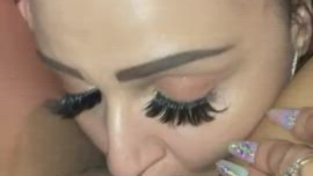 Your eyelashes are tickling my thighs!