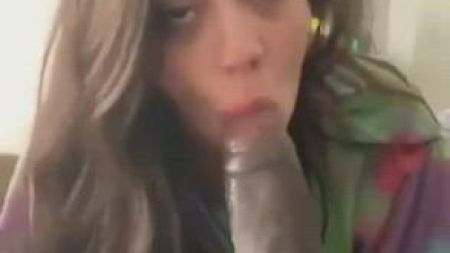 Sensual bbc blowjob