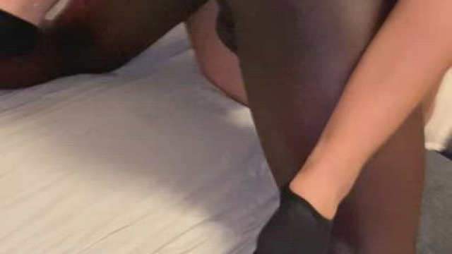 When her first bbc entered inside the tight pussy of my girl