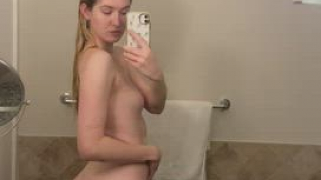 Fuck me from behind then finish on my perky boobs!
