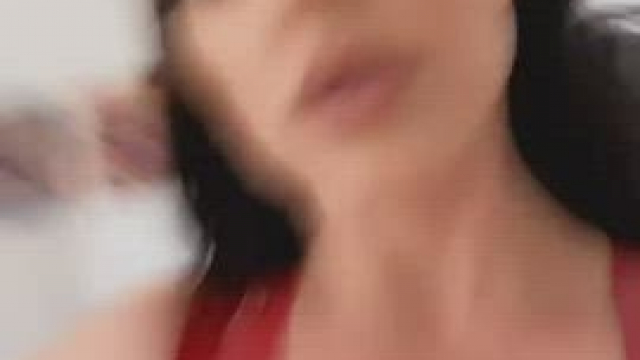 Angela White making her amazing tits bounce