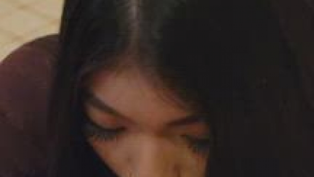 Hot Asian sucks a cock