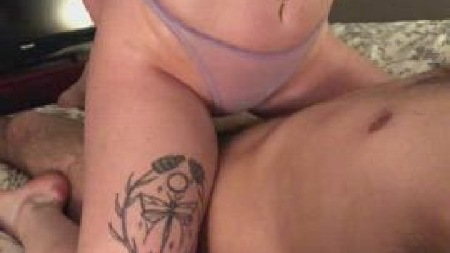 Sliding onto his perfect cock