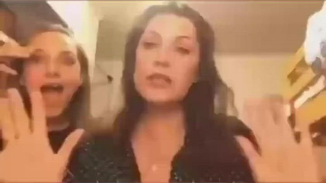 Hot Milf flashes boobs in front of daughter on webcam