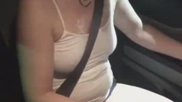Trashy Slut uses Dildo in the Drive Thru