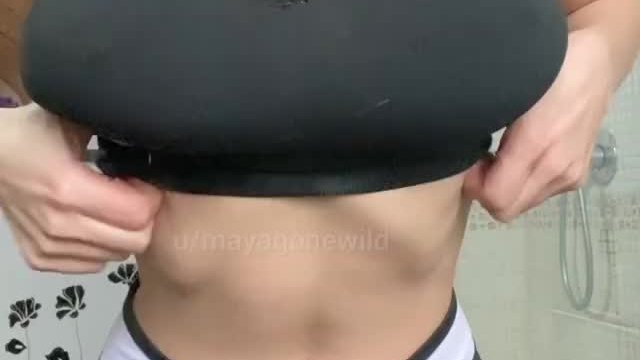 Petite girl with huge knockers